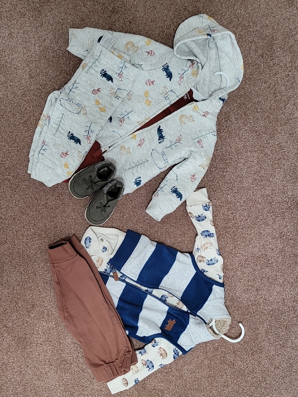 Carter's Gray and Navy Boys' Matching Outfit Set